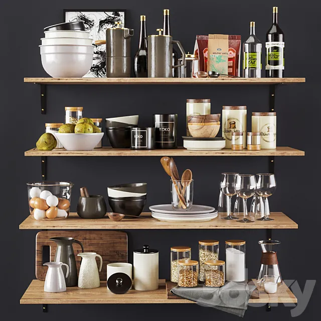 Kitchen Decorative set 022 3DModel