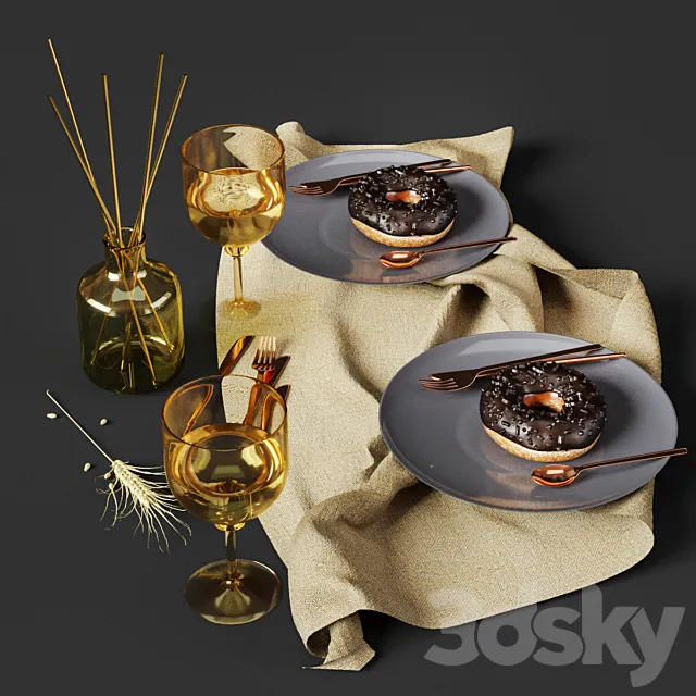 Kitchen Decorative set 054 3DModel