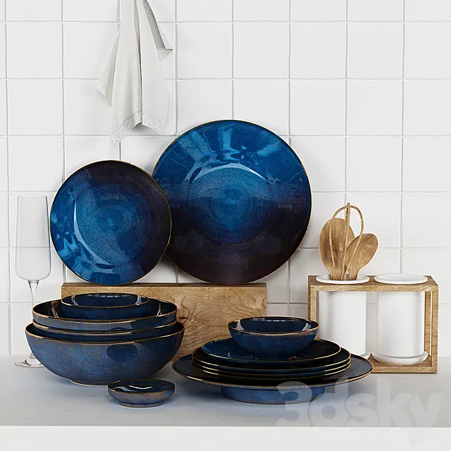 Kitchen decorative set 3D Model