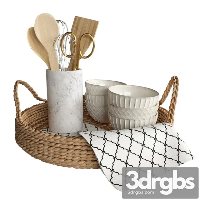 Kitchen Decorative Set 3D Model Download