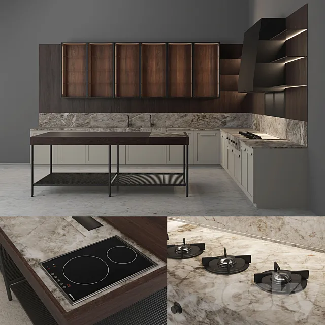 Kitchen Effeti Imponta 3D Model Kitchen Effeti Imponta 3D Model