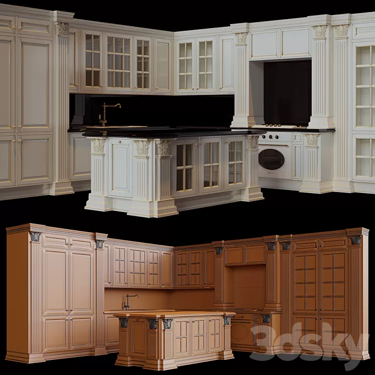 Kitchen Elisaveta Giulia Novars 3D Model Kitchen Elisaveta Giulia Novars 3D Model