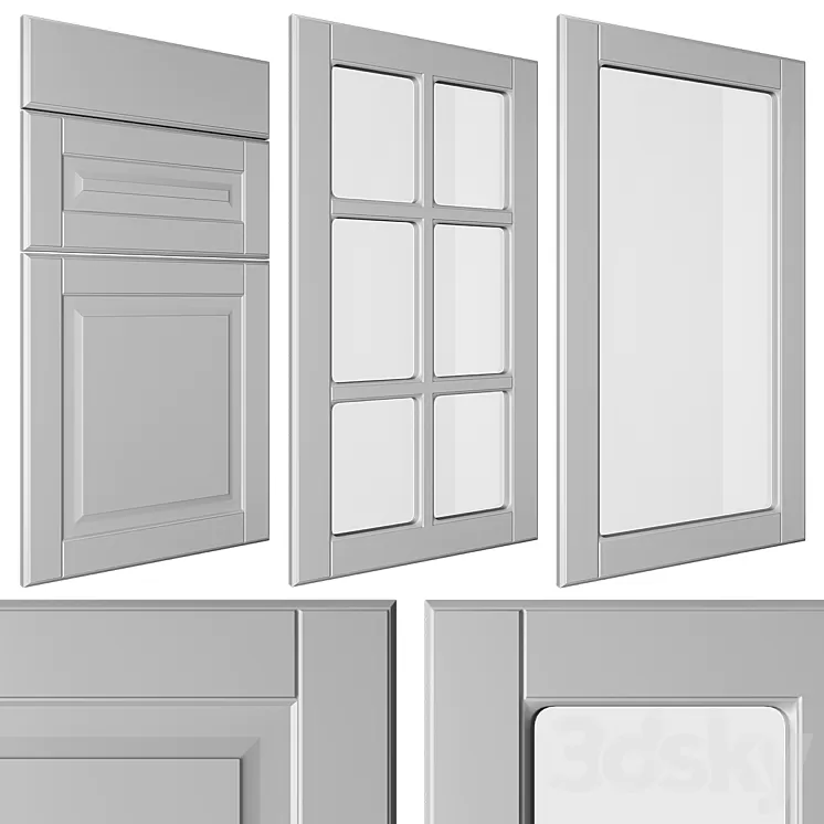 Kitchen facades IKEA Budbin 3D Model Kitchen facades IKEA Budbin 3D Model