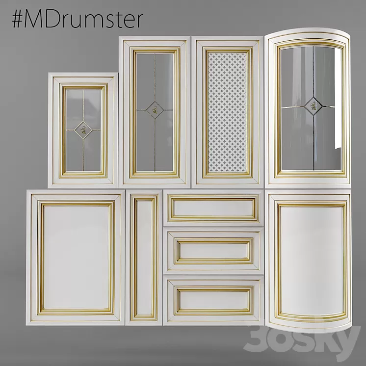 Kitchen facades Rialto 3D Model Kitchen facades Rialto 3D Model