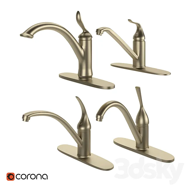 kitchen faucet set 01 3D Model