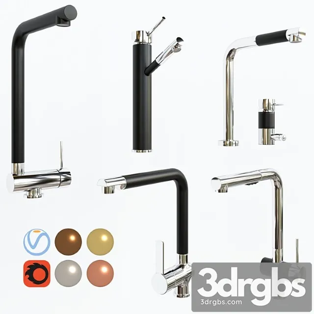 Kitchen Faucet set 3D Model Download
