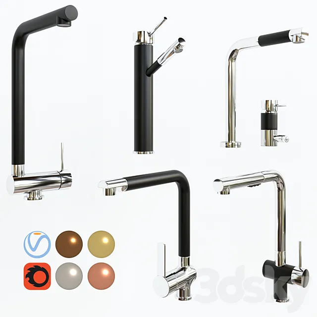 kitchen faucet set 3D Model