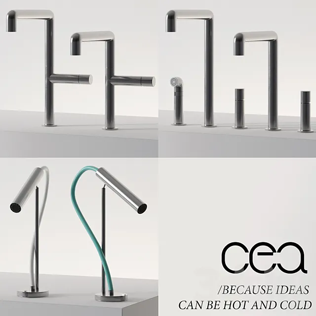 Kitchen faucets CEA Design (corona + vray) 3D Model