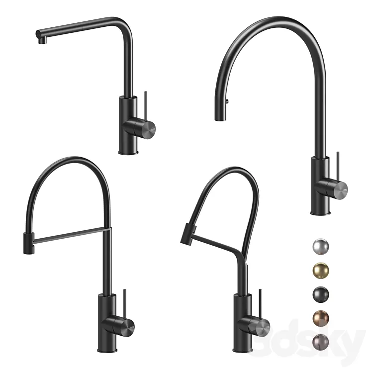 Kitchen faucets CEA set 01 3D Model Free Download