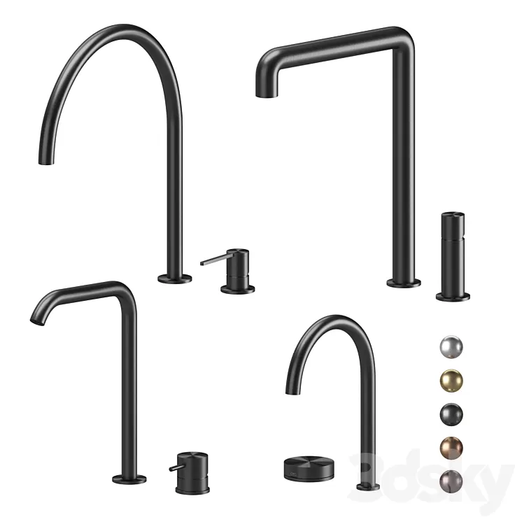 Kitchen faucets CEA set 03 3D Model