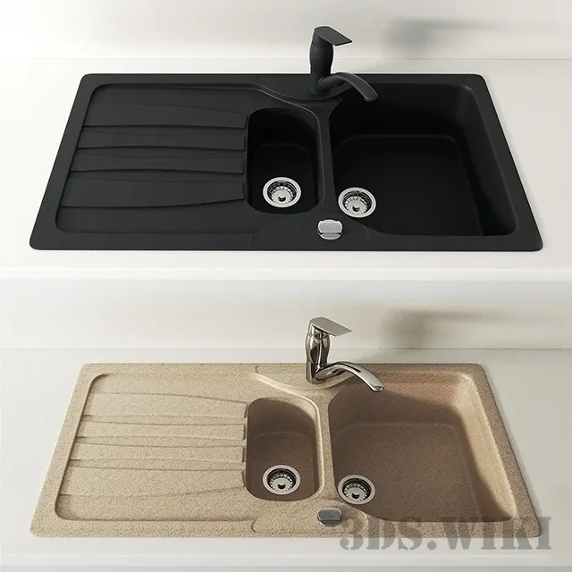 kitchen – Franke Calypso sink – COG 651 3D Model