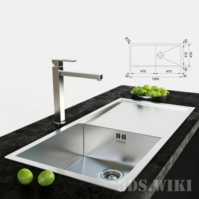 kitchen – Franke Sinks Planar PPX 211 TL 3D Model kitchen – Franke Sinks Planar PPX 211 TL 3D Model