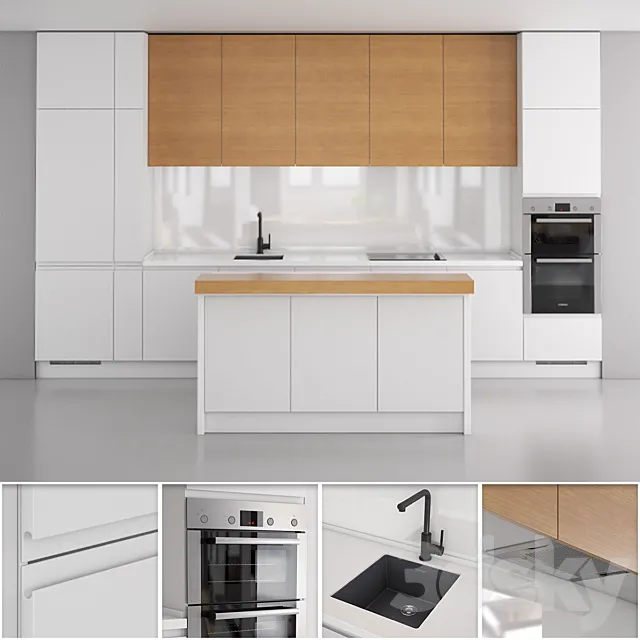 Kitchen from atelier furniture polka. 01 3D Model Kitchen from atelier furniture polka. 01 3D Model