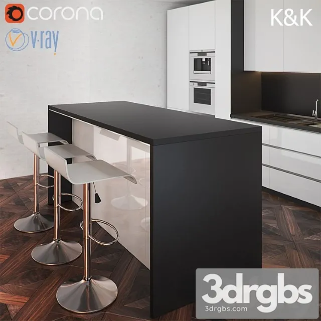 Kitchen Furniture X 3D Model Download