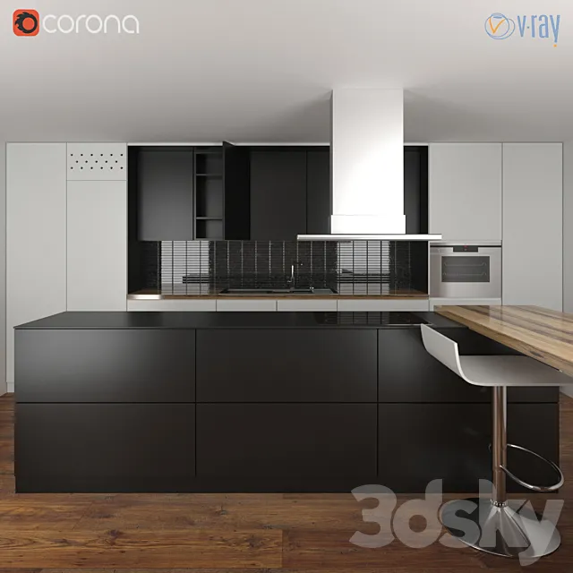 Kitchen Furniture XIV 3D Model