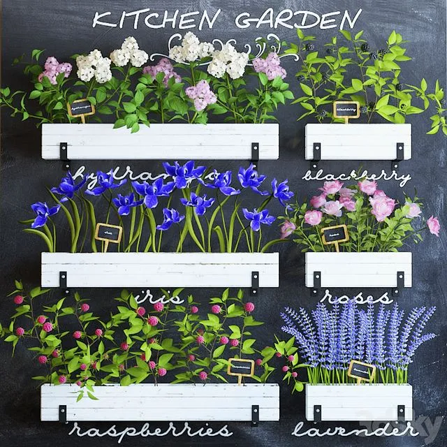 Kitchen garden 5 3D Model Kitchen garden 5 3D Model
