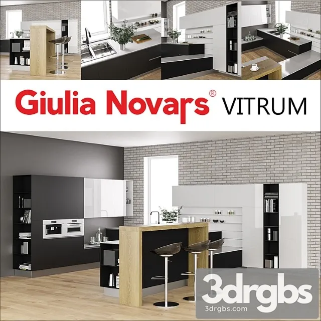 Kitchen giulia novars vitrum 3D Model Download