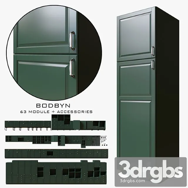 Kitchen ikea bodbyn 3D Model Download