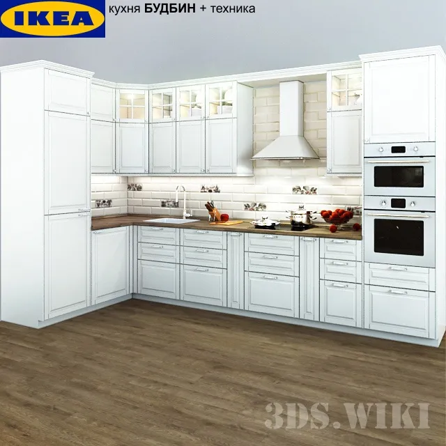 kitchen – IKEA gray kitchen Budbin 3D Model