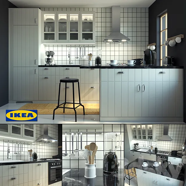 Kitchen IKEA HITARP 3D Model