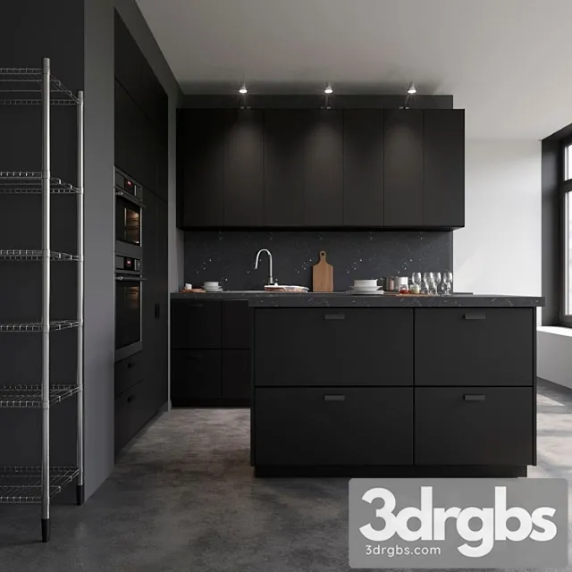 Kitchen Ikea Kungsbacka 2 3D Model Download