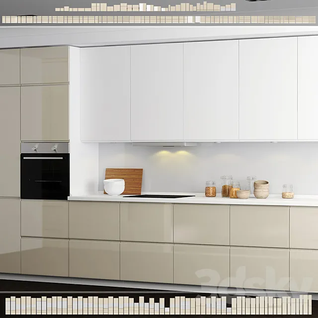 Kitchen IKEA Method _ Vokstorp. 3DModel