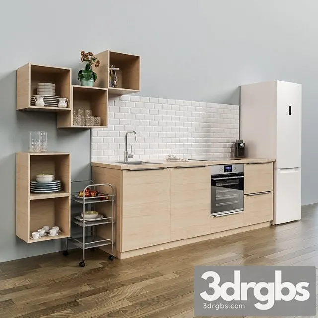 Kitchen ikea method with facade askersund 3D Model Download
