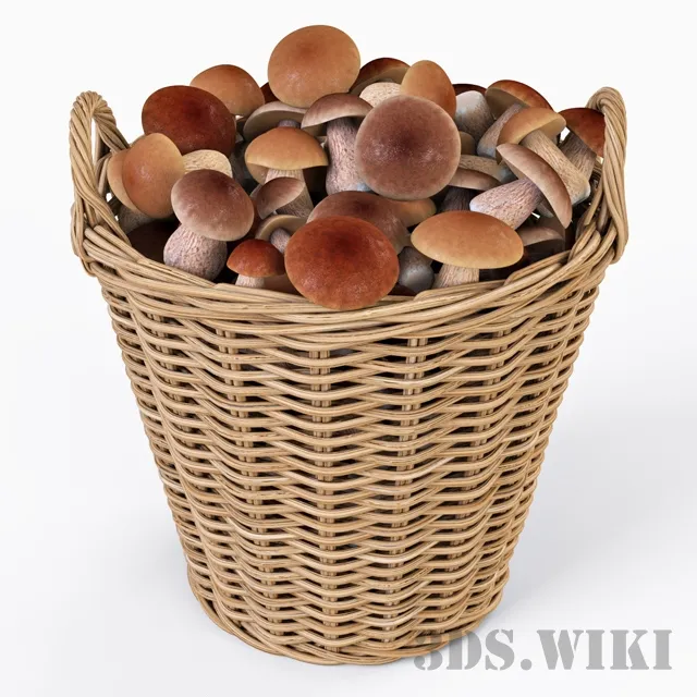 kitchen – IKEA Nipprig basket with mushrooms 3D Model