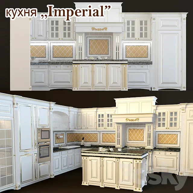 Kitchen “Imperial” with island 3DModel