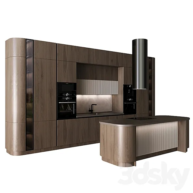 Kitchen in modern style 20 3D Model