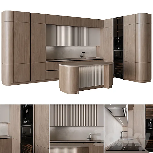 Kitchen in modern style 29 3D Model