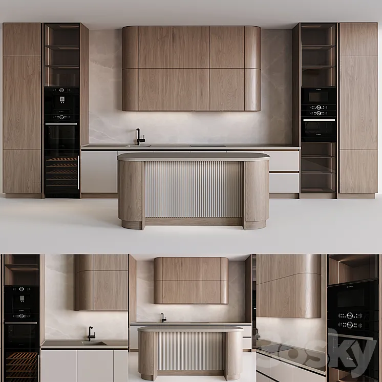 Kitchen in modern style 31 3D Model Free Download