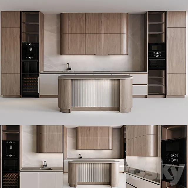 Kitchen in modern style 31 3D Model Kitchen in modern style 31 3D Model