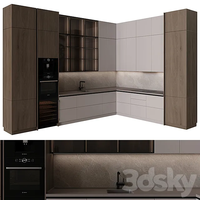 Kitchen in modern style 36 3D Model Kitchen in modern style 36 3D Model