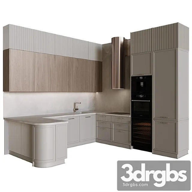 Kitchen In Neoclassic Style 30 3D Model Download