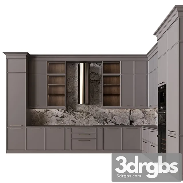 Kitchen In Neoclassic Style 45 3D Model Download