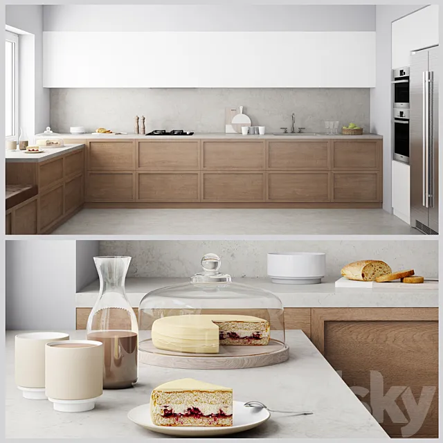 Kitchen in Scandinavian style 3D Model