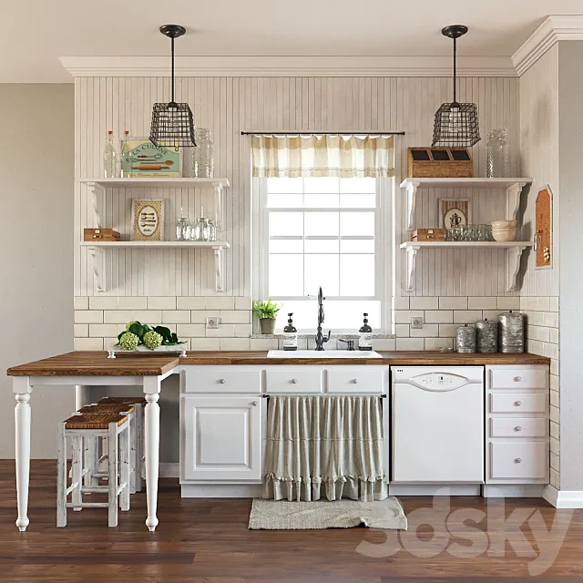 Kitchen in the style of “Provence” 3DModel
