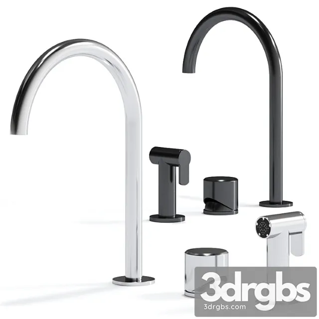 Kitchen inox mixer with swiveling spout by quadrodesign Kitchen inox mixer with swiveling spout by quadrodesign