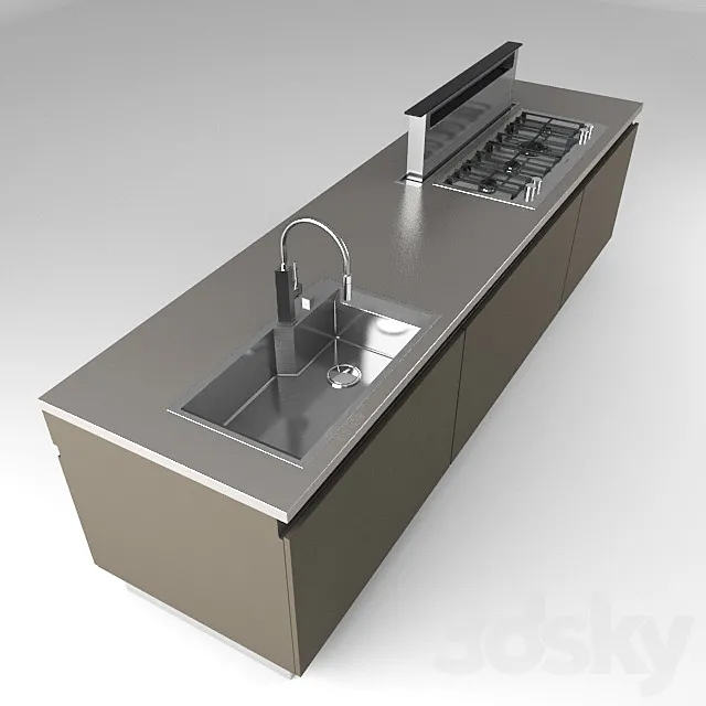 Kitchen Island 3D Model