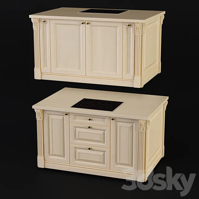 Kitchen. Island. Sameba 3D Model