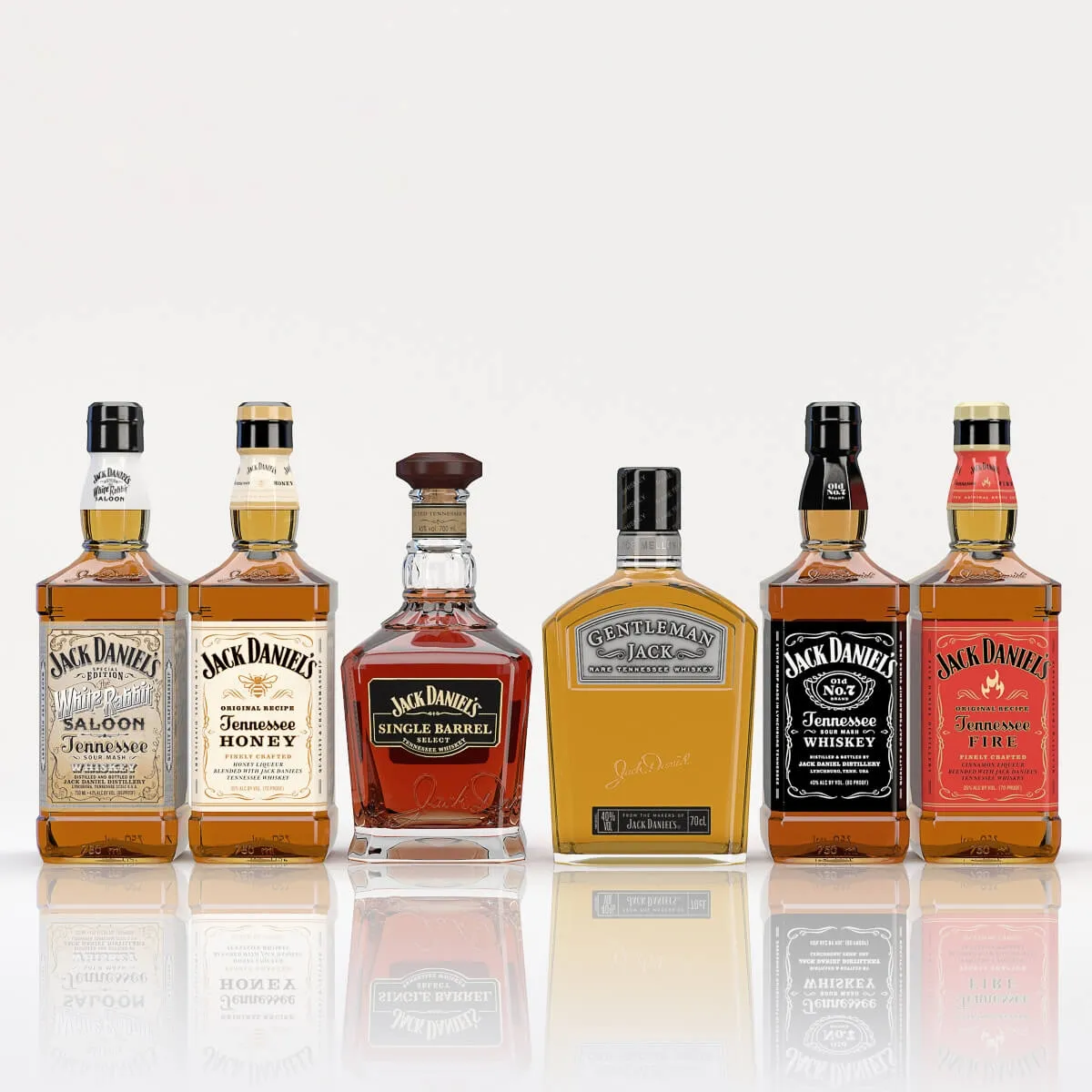 kitchen – Jack Daniel`s Collection of bottles 3D Model