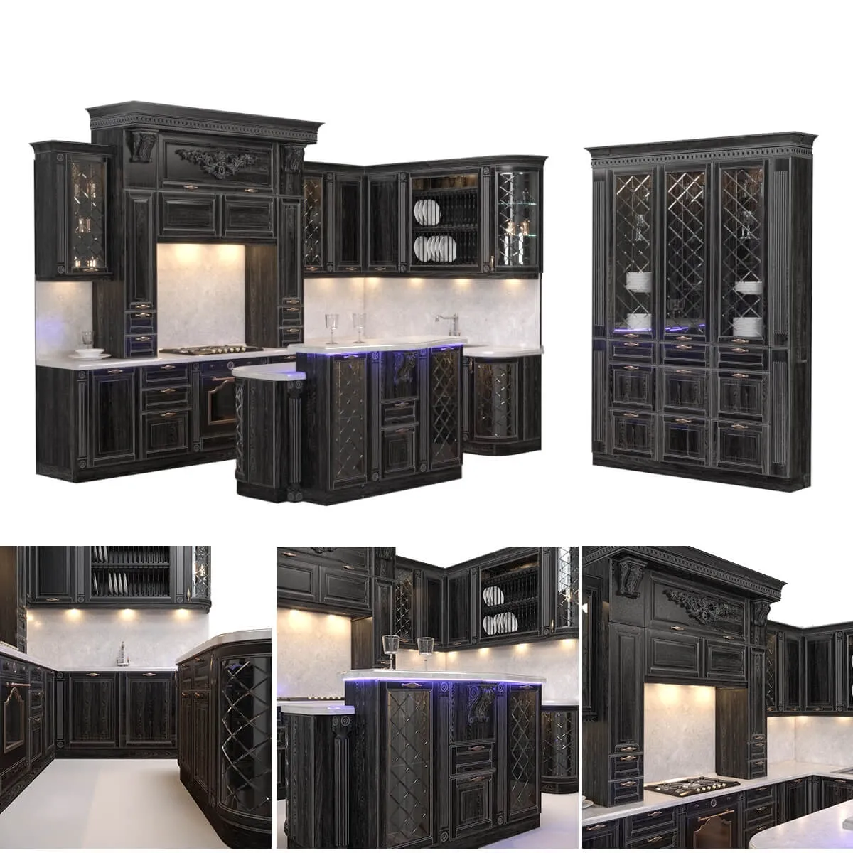 kitchen – Kitchen Courtyard – model Viscount black 3D Model