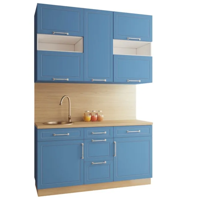 kitchen – Kitchen furniture in blue 3D Model