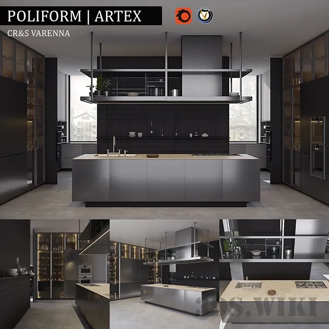 kitchen – Kitchen Poliform Varenna Artex 3D Model
