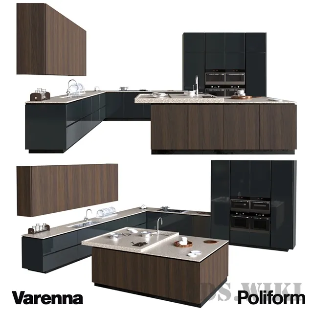 kitchen – Kitchen Poliform Varenna Artex 3D Model