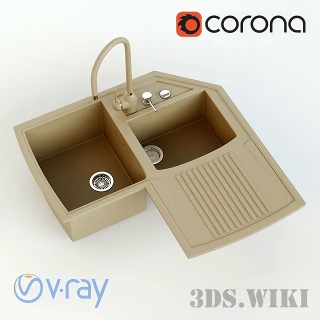 kitchen – Kitchen sink PLADOS HARMONY HRA832 3D Model