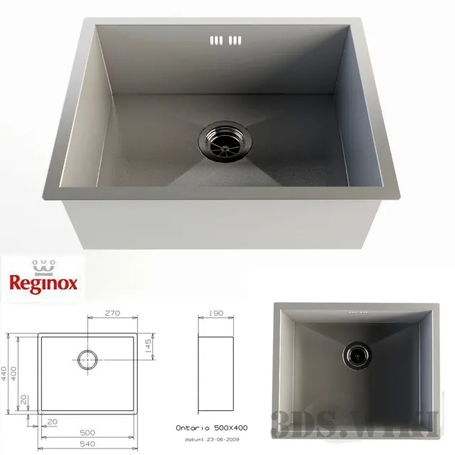 kitchen – Kitchen sink Reginox Ontario Cuadrat 3D Model