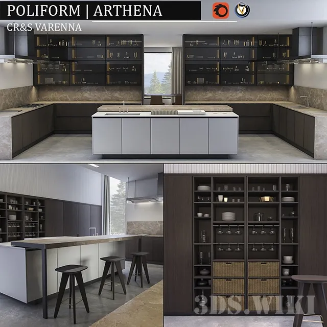 kitchen – Kitchen Varenna Arthena Poliform 3D Model