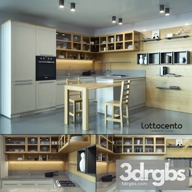 Kitchen L 39 Ottocento 3D Model Download